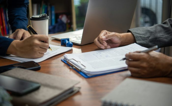 A resume during a college interview